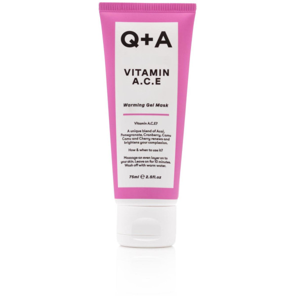 Q+A Vitamin ACE Warming Gel Mask Geelvärskendav näomask, 75 ml