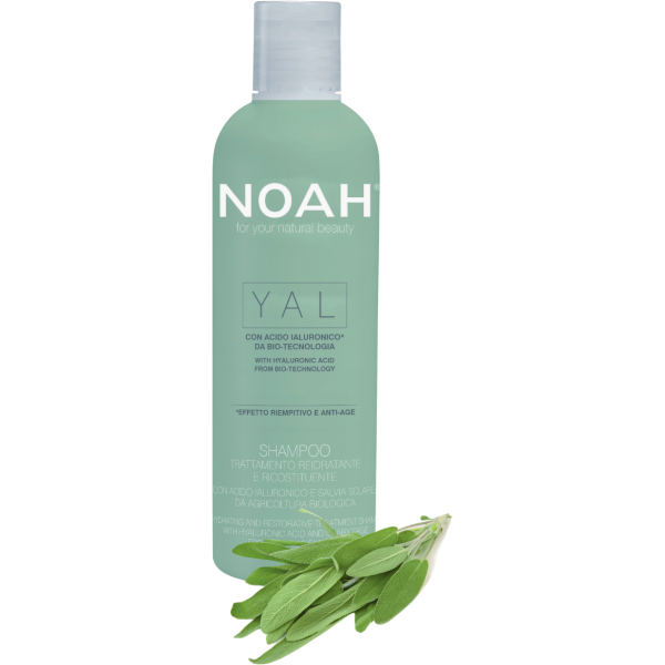 Noah YAL Hydrating And Restorative Treatment Shampoo Taastav niisutav šampoon hüaluroonhappe ja salvei, 250 ml 