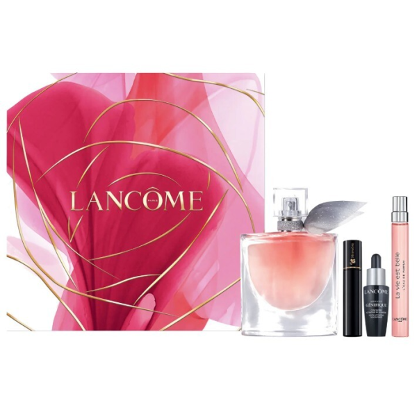 Lancôme La Vie Est Belle komplekt naistele (EDP, 50 ml + Advanced Génifique Serum näoseerum, 10 ml + ripsmetušš Hypnose Mascara, 2 ml + EDP, 10 ml)