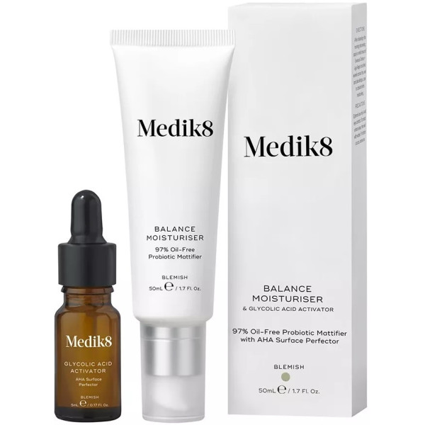 Medik8 Balance Moisturizer näokreem 50 ml ja glükoolhappe aktivaator, 10 ml