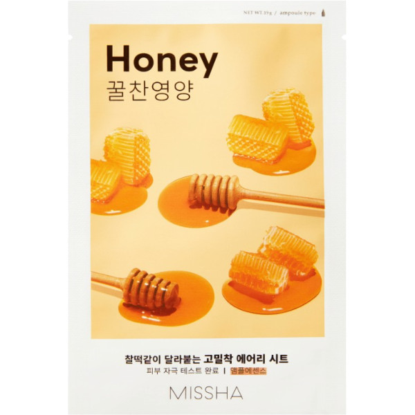 Missha Honey Airy Fit Sheet Mask [Honey] lehtmask, 19 g