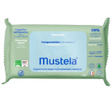 Mustela Baby Compostable Cleaning Wipes With Fragrance niisked puhastussalvrätikud lastele, 60 tk.