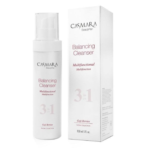 Näopuhastusvahend Casmara Balancing Cleanser Multifunktsionaalne 3-ühes, kõigile nahatüüpidele, Goya marja ekstraktiga, 150 ml