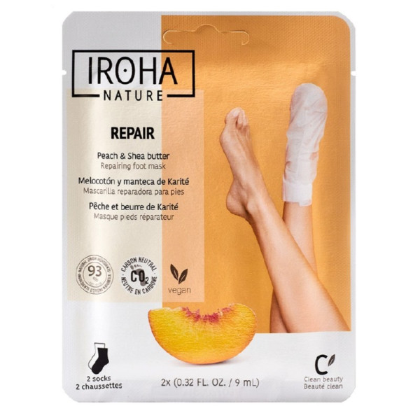 Jalamask Iroha Repairing Peach Foot Soks virsiku ekstraktiga, 1 paar