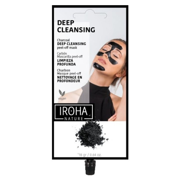 Detoksifitseeriv näomask IROHA Black Peel Off Detox Mask söega, söega, koorub maha