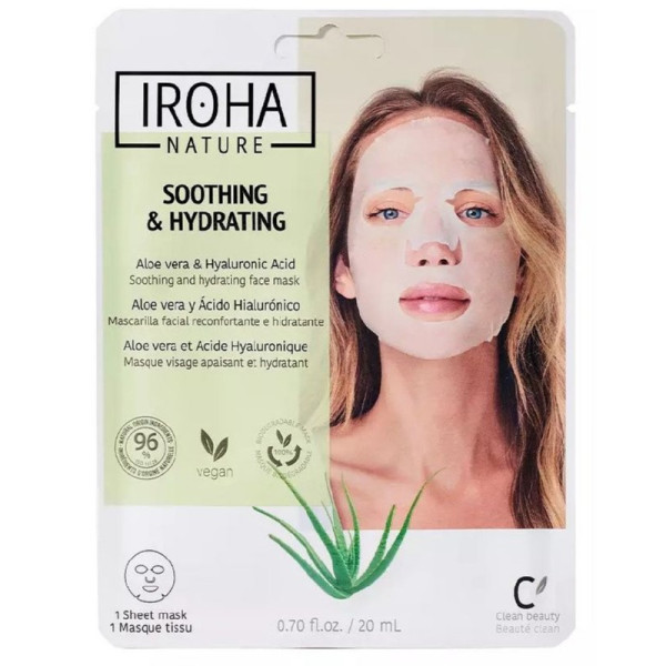 Näomask Iroha Nature Soothing & Hydrating, aaloe ja hüaluroonhappega, 20 ml