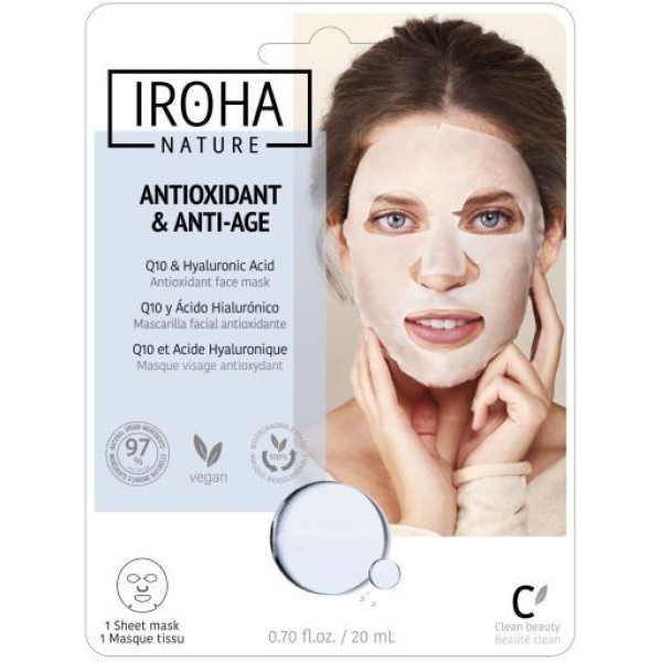 Näomask Iroha Nature Antioxidant & Antiage, kollageeni, Q10 ja hüaluroonhappega, 20 ml