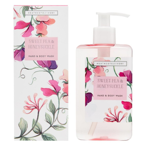 Käte- ja kehapesuvesi Heathcote & Ivory Sweet Pea and Honeysuckle Hand & Body Wash, 250 ml, niisutav