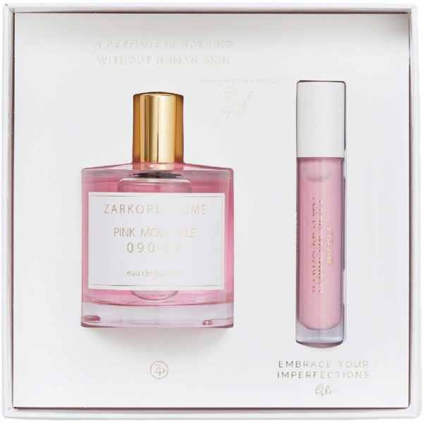 Komplekt Zarkoperfume Pretty in Pink Molecule, komplekti kuulub: nišiparfüüm Pink Molecule, 100 ml ja huuleläige, 5,5 ml