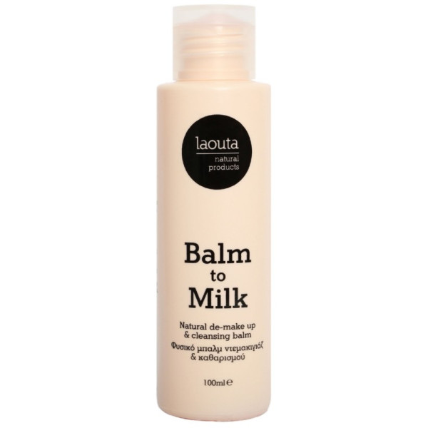 Õliline näopesuvahend Laouta Balm to Milk, 100% looduslik, vegan, 100 ml