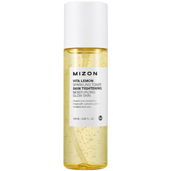 Niisutav näotoonik Mizon Vita Lemon Sparkling Toner, elustab väsinud näonahka, 150 ml