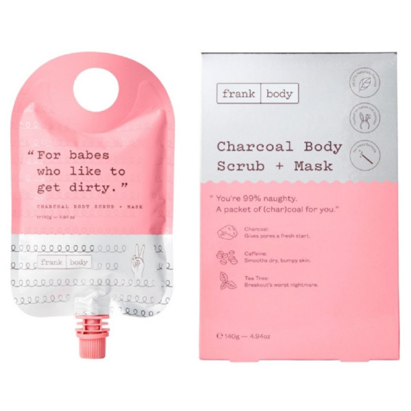 Frank Body Charcoal Body Scrub & Mask kehakoorija - mask, 140 g