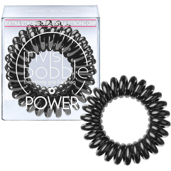 Kummipaelad juustele Invisibobble POWER True Black, 3 tk.