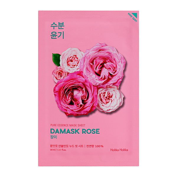 Holika Holika Pure Essence Mask Sheet - Damask Rose Sheet näomask roosiõliga, 20 ml