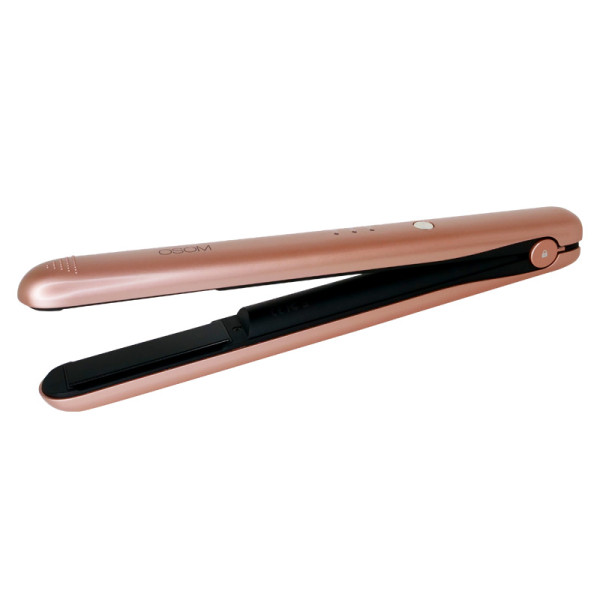 Laetav juuksesirgendaja Osom Cordless Hair Straightener Champagne Gold, kuldset värvi, juhtmevaba