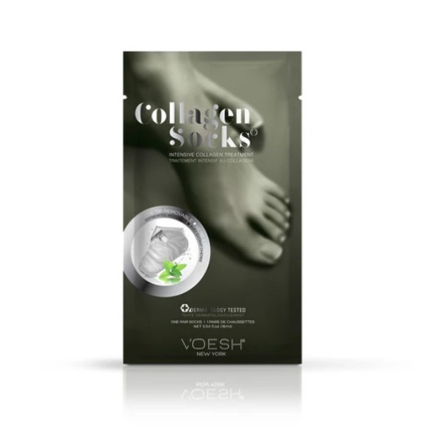 Jalamask Voesh Collagen Socks, fütokollageeni ja piparmündiga, pehmendab ja jahutab jalgu, 1 paar sokke