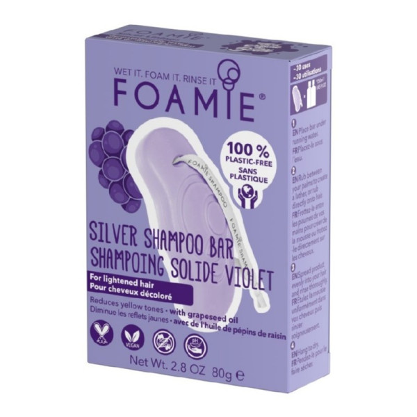 Tahke šampoon Foamie Shampoo Silver Linings heledatele ja kuivadele juustele