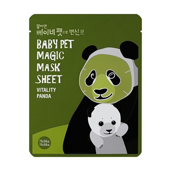 Sheet näomask Holika Holika Baby Pet Magic Mask Sheet (Panda), annab näonahale elujõu, 22 ml