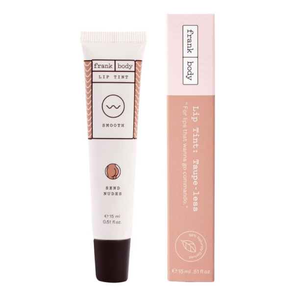 Huulepalsam Frank Body Lip Tint Taupe - vähem, tooniga, lanoliini, kookosõli, 15 ml