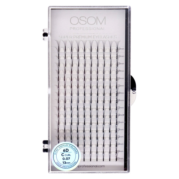 Osom Professional pika varrega õitsev ventilaator 6D OSOML6D007C13EL ripsmepikendused, C-pain, paksus 0,07 mm, pikkus 13 mm