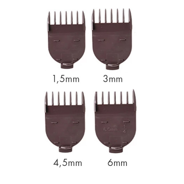 Täiendavad kammid OSOM Professional Hair Trimmer Comb HTCHC338 jaoks, 1,5 mm, 3 mm, 4,5 mm, 6 mm