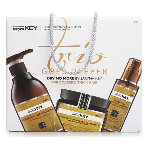 Juuksehoolduskomplekt Saryna KEY Trio Goes Deeper Repair Set kahjustatud juustele: mask, 500 ml, šampoon, 500 ml, juukseõli, 105 ml