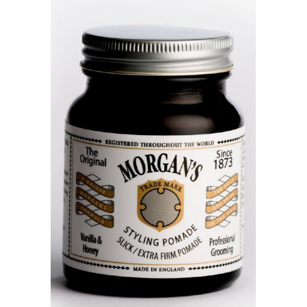 Pomaad juuste kujundamiseks Morgan's Pomade Vanilla & Honey Extra Firm, eriti tugev fikseerimine, 100 ml