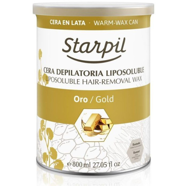 Soe depilatsioonivaha Starpil, looduslik - kullaosakestega, 800 ml