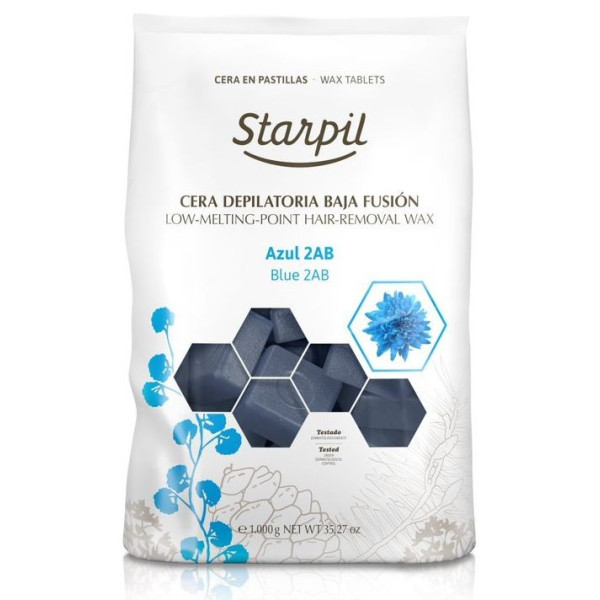 Madala temperatuuriga sulav vaha depilatsiooniks Starpil, sinine, 1 kg