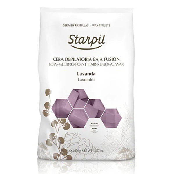 Madala temperatuuriga sulav vaha depilatsiooniks Starpil, lavendliga, 1 kg