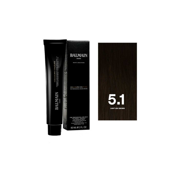 Balmain Professionnel Couleurs Couture Permanent Hair Dye 5.1 Light Ash Brown, 60 ml