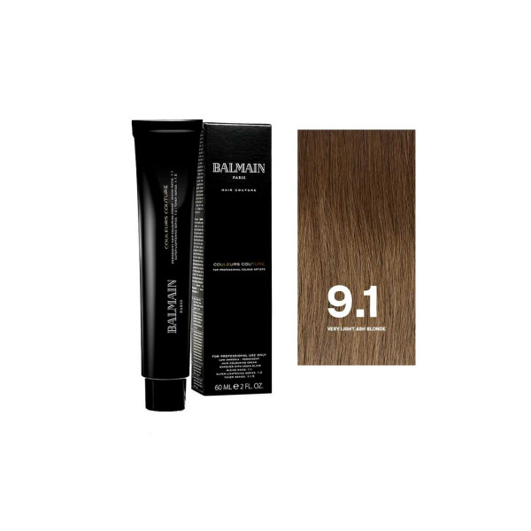 Balmain Professionnel Couleurs Couture Permanent Hair Dye 9.1 Very Light Ash Blonde, 60 ml