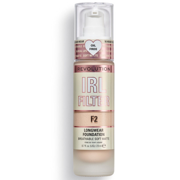 Makeup Revolution IRL Filter Oil Free Long Wear Cream Foundation F2, 23 ml
