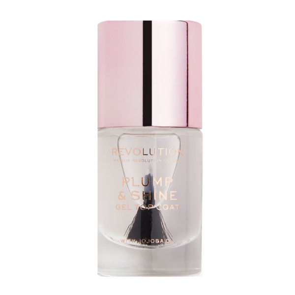 Makeup Revolution Plump & Shine Top Coat Nail Polish, 15 ml
