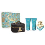 Versace Dylan Torquoise komplekt naistele (EDT, 100 ml + kehakreem, 100 ml + dušigeel, 100 ml + kosmeetika)