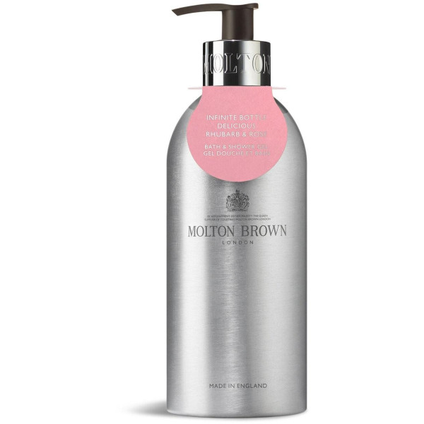 Molton Brown Infinite Bottle Delicious Rhubarb & Rose vanni- ja dušigeel, 400 ml
