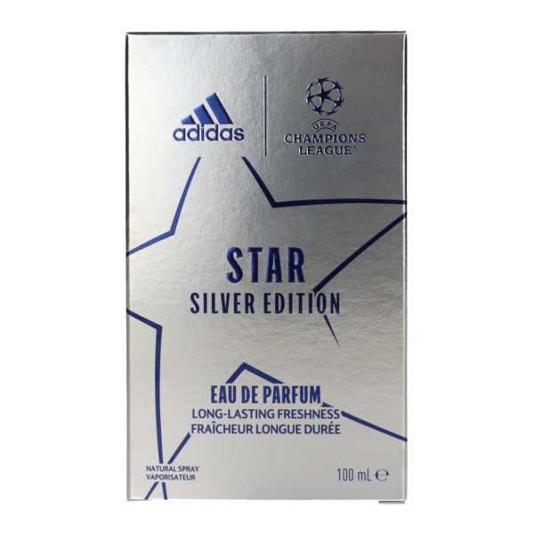 Adidas UEFA Champions League Star Silver Edition EDP parfüümvesi meestele, 100 ml