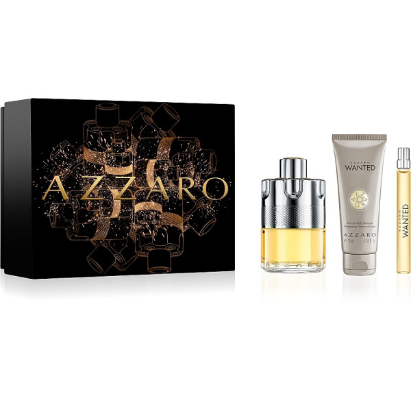 Azzaro Wanted komplekt meestele (EDT, 100 ml + EDT, 10 ml + juukse- ja kehašampoon, 75 ml)