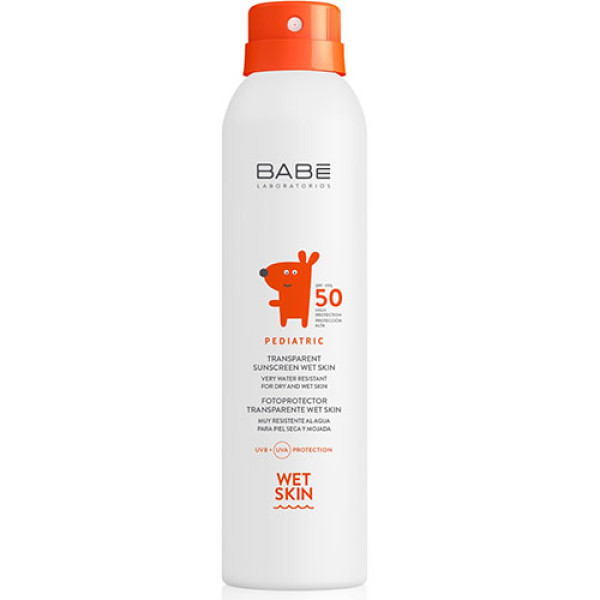 Babe Fotoprotector Pediatric Wet Skin SPF 50 läbipaistev päikesekaitsev udu lastele, 200 ml  