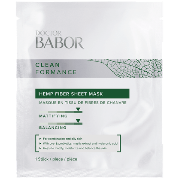 Babor Clean Formance Hemp Fibre Sheet Mask kanepikiust lehtmask, 1 tk.