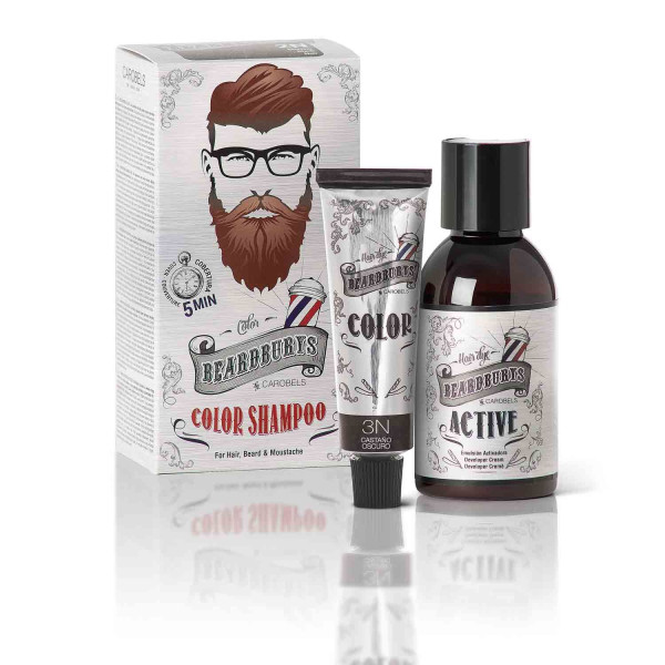 Beardburys Color Shampoo 3N Tumepruun ajutine juukseid tooniv šampoon