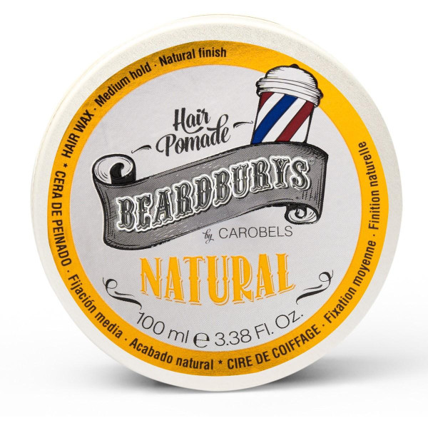 Beardburys Natural Pomade keskmise fiksatsiooniga, kreemja konsistentsiga, 100 ml