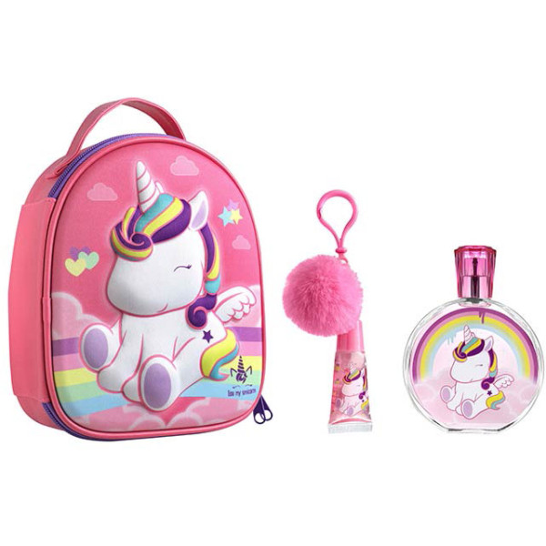 Cartoon Air-Val Eau My Unicorn Nec komplekt lastele (EDT, 100 ml, huuleläige, seljakott)