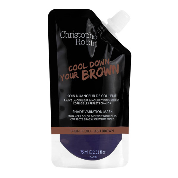 Christophe Robin SHADE VARIATION MASK - ASH BROWN värviv juuksemask, 250 ml