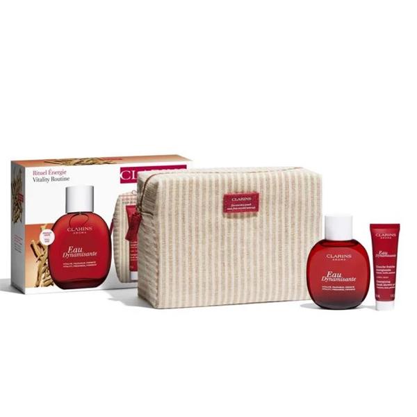 Clarins Eau Dynamisante komplekt Unisex (Eau de Soin kehaudu, 100 ml + dušigeel, 30 ml + kosmeetika)