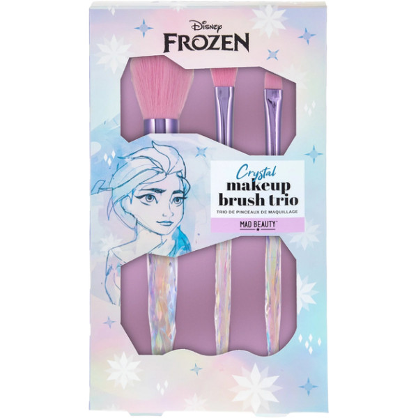 Disney Mad Beauty Crystal Frozen Make-Up Brush Trio meigipintslite komplekt lastele, 3 tk.