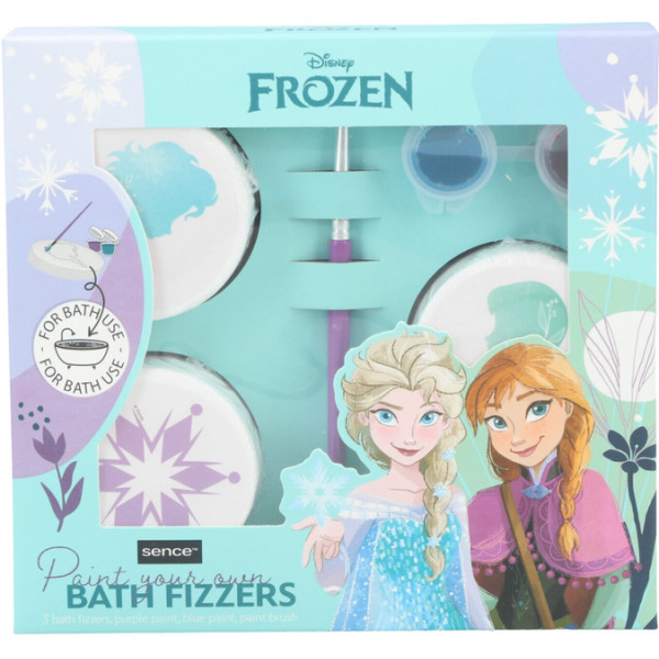 Disney Sence Essentials Disney Frozen Paint Your Own komplekt lastele (3 vannimulli + pintsel + 2 värvi)