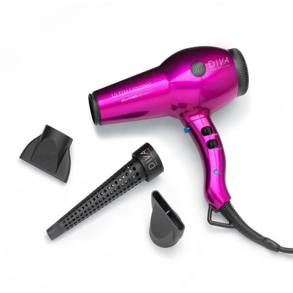 Diva Pro Styling Ultima 5000 Pro Hair Dryer Roosa föön, roosat värvi