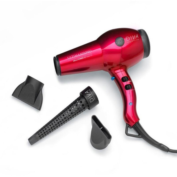 Diva Pro Styling Ultima 5000 Pro Hair Dryer Punane föön, punane värv