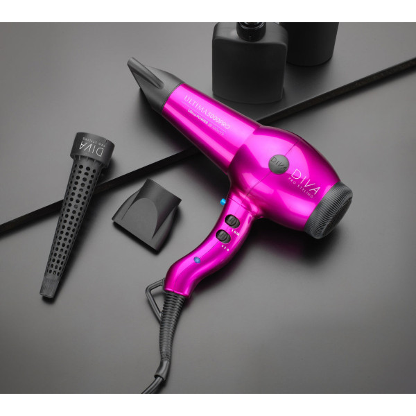 Diva Pro Styling Veloce 3800 Pro Hair Dryer Roosa föön, roosat värvi